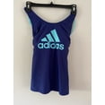 thumbnail image 1 of Adidas Swimwear Crossback Logo Print Tankini In Navy Size S, 1 of 1