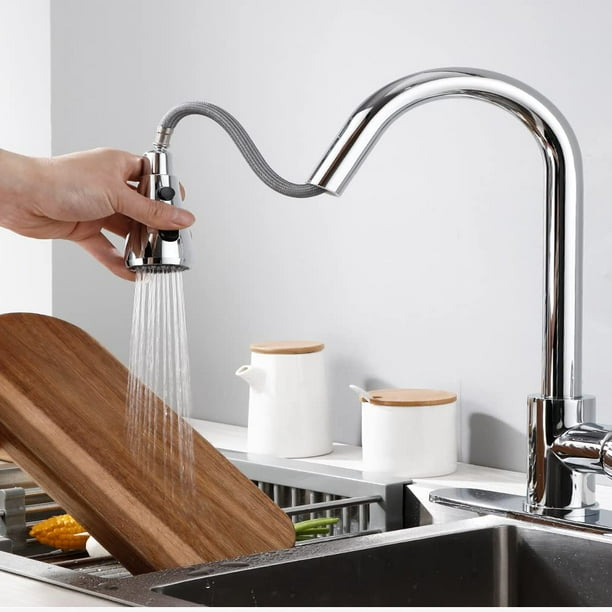 Rociador para grifo de cocina de 3 modos rociador extraible para fregadero de cocina reemplazo de rociador para grifo de cocina con cabezal G1 2 Walmart en linea
