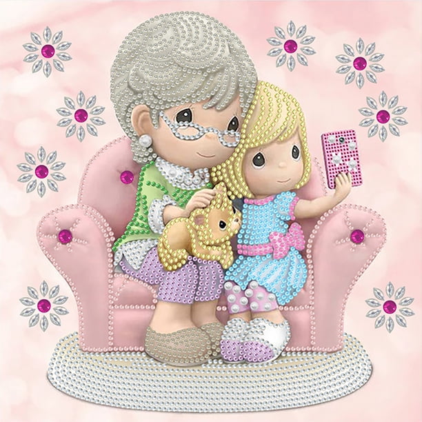 (YXC401) Diamante Parcial Muñeca Con Memoria Preciosa Serie Dibujos Animados Resina Con Forma Especial 30*30CM