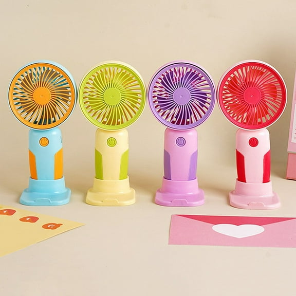 VibHome Handheld Fans Handheld Fans Summer Portable Carry Small Fans Rechargeable Household Small Fans Student Dormitory Outdoor Gift Fans Light Sound Low Noise on Clearance！