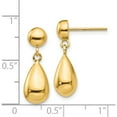 thumbnail image 3 of 14K Yellow Gold Teardrop Hollow Post Dangle Earrings (21 X 8) Made In Turkey tl902, 3 of 5
