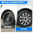 thumbnail image 6 of (4 Pack)16 Inch Universal Wheel Rim Cover Hubcaps, Snap on Car Truck SUV, Fit R16 Vehicle Tire, ABS, White Lacquer & Black Lacquer, 6 of 8