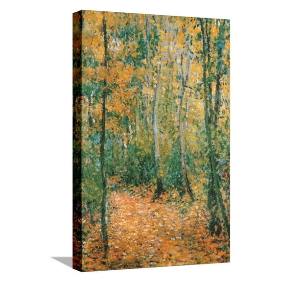 Art.com Wood Lane Stretched Canvas Print Wall Art by Claude Monet, 12" x 18"