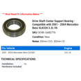 thumbnail image 2 of Drive Shaft Center Support Bearing - Compatible with 2001 - 2004 Mercedes-Benz SLK320 3.2L V6 2002 2003, 2 of 2