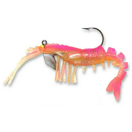 Egret E-VS35R-14-14 Vudu Rattler Shrimp Pink 3.5 Soft Plastic Fishing Lure