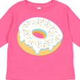 thumbnail image 4 of Inktastic White Donut with Sprinkles Boys or Girls Long Sleeve Toddler T-Shirt, 4 of 5