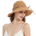thumbnail image 4 of Womens Summer Straw Hat,Floppy wide brim Straw Sun Hat for Travel/Beach, 4 of 7