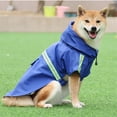 thumbnail image 3 of 2024 Explosion Large Dog Raincoat Poncho with Reflective Strip Leashable Outdoor Rain Rush Coat Windproof Hooded Dog Raincoat (Pink,4XL (24-32.5KG)), 3 of 7