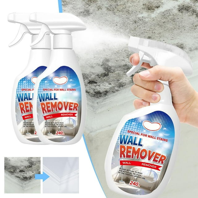 Pack gemelo para removedor de moho por moho | 2 botellas de 240ml | Limpiapared potente para paredes blancas, baldosas, lechada | Acción rápida, sin goteo | Restaura el acabado brillante | Boquilla