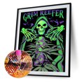 thumbnail image 2 of 5D DIY diamante pintura completo redondo taladro Grim Reaper pared decoración Rhinestone arte Hugtrwg Para estrenar, 2 of 9