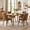Leather Brown, variant on Modern Upholstered Dining Chairs with Thick Cushion & Curved Back, Dining Side Chairs with Solid Wood Legs for Dining Room,Kitchen,Cafe, Set of 4,Beige