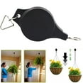 thumbnail image 4 of 6pcs Retractable Plant Hanger, Hanging Planters Flower Basket Hook,Plant Hanger Hanging Garden Baskets Pots and Birds Feeder Hang High Up and Pull Down to Water and Feed,Black, 4 of 8