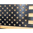 thumbnail image 7 of Wood Gray Carved American Flag 2-3 Gun Storage Magnetic Lock Pistol Safe Cabinet Decor, 7 of 7