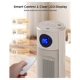 thumbnail image 4 of Space Heaters for Indoor Use - Portable Tower Heater with Humidifier, , Adjustable Thermostat, 3 Heat Modes, Multiple Safety Protection, 12H Timer, Quiet Electric Heater for Bedroom, 4 of 9