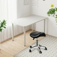thumbnail image 3 of XIANERS Adjustable Saddle Stool Ergonomic Rolling Saddle Chair Large Load Bearing Swivel Rolling Stool Chair for Clinic Living Room Salon Kitchen Work Area in style, 3 of 9