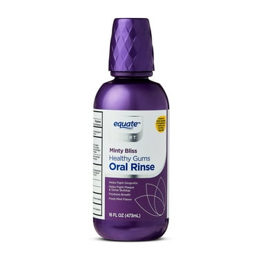 Equate Minty Bliss Healthy Gums Alcohol-Free Oral Rinse, 16 fl oz, Compare to TheraBreath® Healthy Gums Oral Rinse - Clean Mint