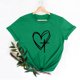 thumbnail image 4 of Camisetas de Manga Corta para las Mujeres Casual Día de Pascua Impresión Cuello de Tripulación Suelta Camiseta, Poliéster Spandex, 4 of 7