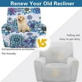 thumbnail image 4 of Kuiaobaty Mandala Flower Recliner Chair Cover with Side Pocket Breathable Reclining Sofa Slipcover Breathable Reclining Slipcover Washable Recliner Couch Cover for pets, 4 of 8