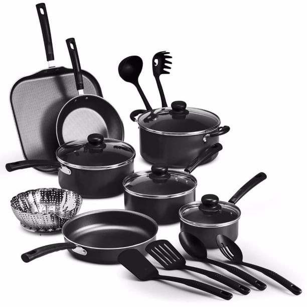 Batería de Cocina Tramontina 18 piezas Primaware Gris