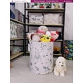 thumbnail image 3 of Laundry Hamper Large Canvas Fabric Lightweight Storage Basket/Toy Organizer/Dirty Clothes Collapsible Waterproof for College Dorms, Boys and Girls Bedroom,Bathroom, 3 of 10