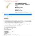 thumbnail image 2 of Front Left Window Regulator - Compatible with 1984 - 1988 Toyota Pickup 1985 1986 1987, 2 of 2