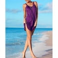 thumbnail image 4 of Robe d'Été Gilet de Couleur Unie Robe de Soleil Plage Solide Décontractée Robe de Réservoir de Plage, Violet, M, 4 of 8