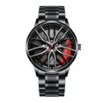 thumbnail image 3 of NovaStitch Men‘s Fashion Watch Car Wheel Dial Design Quartz Movement, Mens Wrist Watch with Stainless Steel Band, Casual Analog Watch for Men Daily Wear - Red, 3 of 7
