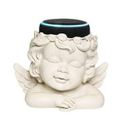 Angel Statue Crafted Stand Holder for Echo Dot 3rd Generation,Aleax Smart Home Speakers Holder Accessories, White