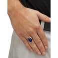 thumbnail image 3 of PalmBeach Jewelry Men's Oval-Shaped Natural Black Onyx, Genuine Blue Lapis or Genuine Jasper Cabochon Yellow Gold-Plated or Platinum-Plated Classic Ring, 3 of 5