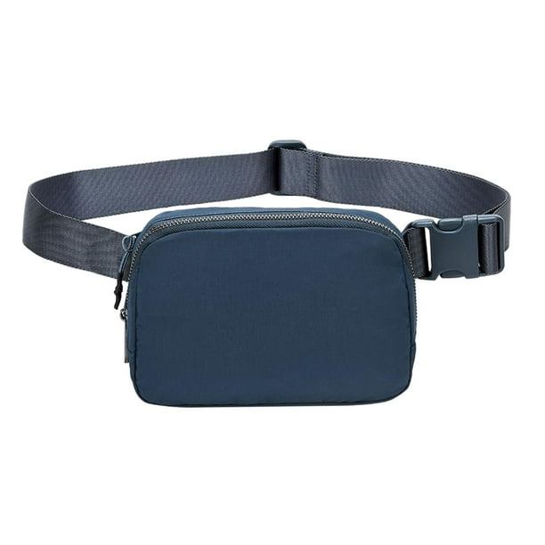 Riñonera con correa ajustable, bolso de pecho, bolso de mano para mujer y hombre Azul