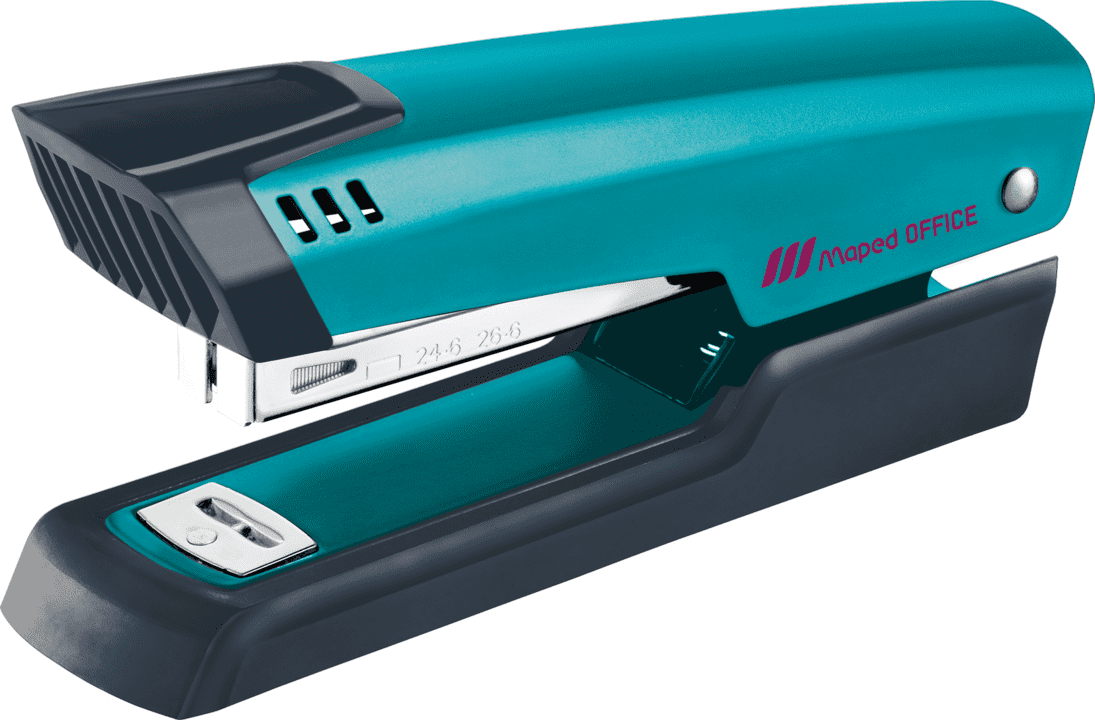 Maped Office Essentials Deco Half Stapler, Metal, Handles 20 to 25 Sheets, Manual