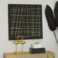 thumbnail image 2 of CosmoLiving by Cosmopolitan Gold Metal Overlapping Lines Geometric Wall Decor with Black Backing, 2 of 7
