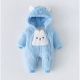 thumbnail image 2 of Mikilon Newborn Baby Bear Onesie Outfit Suit Girls Boys Fleece Jumpsuit Romper Hooded Coat Winter Clothes Outwear Snowsuit, 2 of 3