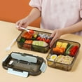 thumbnail image 2 of Bento Box,Bento Lunch Box,Shatterproof Crystal Clear Base, for Dining Out,Work,Under $10, 2 of 5