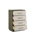 thumbnail image 6 of Gem Modern Style two tone 4-Drawer Chest Made with wood in light Beige & Brown, 6 of 7
