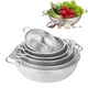 thumbnail image 1 of Cesta escurridora de acero inoxidable juego de 6 unidades Colador para lavar verduras Diseño de orificios densos que drena el agua rápidamente para la preparación de alimentos en la, 1 of 9