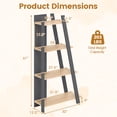 thumbnail image 3 of Gymax 4-Tier Modern Bookshelf Wooden Vertical Display Book Shelf for Small Space Gray & Natural, 3 of 10