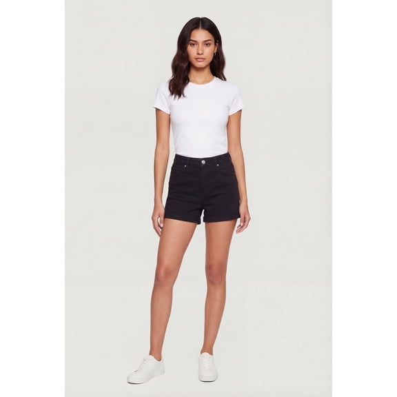 Women's WAX Fixed Cuff Stretch Denim Shorts