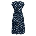 thumbnail image 4 of Gomelly Women Shirt Dress Button Dresses Elegant Sundress Ladies Midi Summer Sleeveless Navy Blue L, 4 of 6
