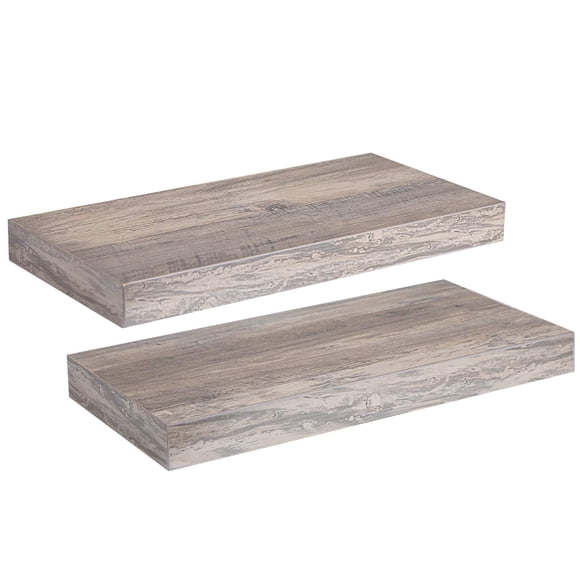 HOOBRO Étagères Flottantes, Ensemble de 2 Étagères Murales, Étagère Suspendue de 40 cm avec Supports Invisibles, pour Salle de Bain, Chambre, Toilettes, Cuisine, Bureau