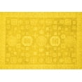 thumbnail image 1 of Ahgly Company Machine Washable Indoor Rectangle Oriental Yellow Modern Area Rugs, 2' x 4', 1 of 4