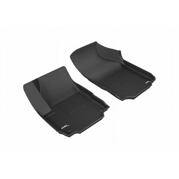 3D MAXpider 2018-2024 Fits Chevrolet Equinox 1st Row Black Kagu Carbon Fiber Embossed Pattern Floor Mat L1CH08511509