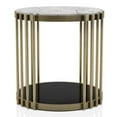 thumbnail image 4 of Furniture of America Kual Contemporary Metal 2-Piece Coffee Table Set in Brass, 4 of 11