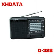 XHDATA D-328 Portable DSP Small Stereo Radio FM/AM/SW MP3 Player Support TF Card Rechargeable Battery Earphone Jack