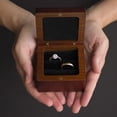 thumbnail image 3 of Ella Celebration Wedding Ring Bearer Box, Mr & Mrs Wooden Ring Box, Engagement Ring Holder Unique Decorative Elegant Jewelry Box Favor Gift (Mahogany Magnetic), 3 of 6