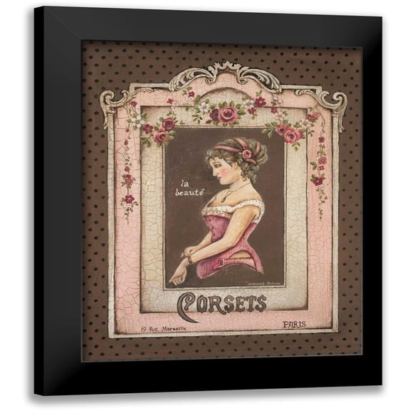 Poloson, Kimberly 12x14 Black Modern Framed Museum Art Print Titled - Corsets II