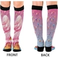 thumbnail image 2 of FREEAMG Delicious Ice Cream Compression Socks Women Men Knee High Stockings for Sports,Running,Travel 1Pair, 2 of 7