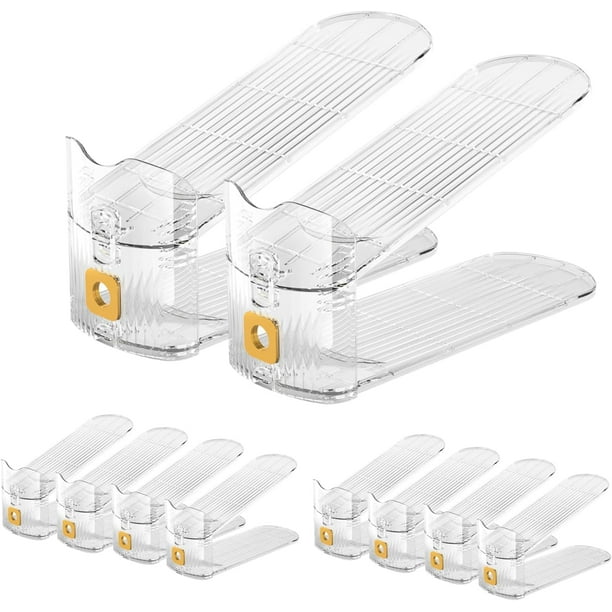 Zapato Ajustable Ranuras organizadores Claro Zapato apilador para un par de Zapatos Ahorro de Espacio 10PACK Zapato Estante Titular Oraganizers para estantes del Armario