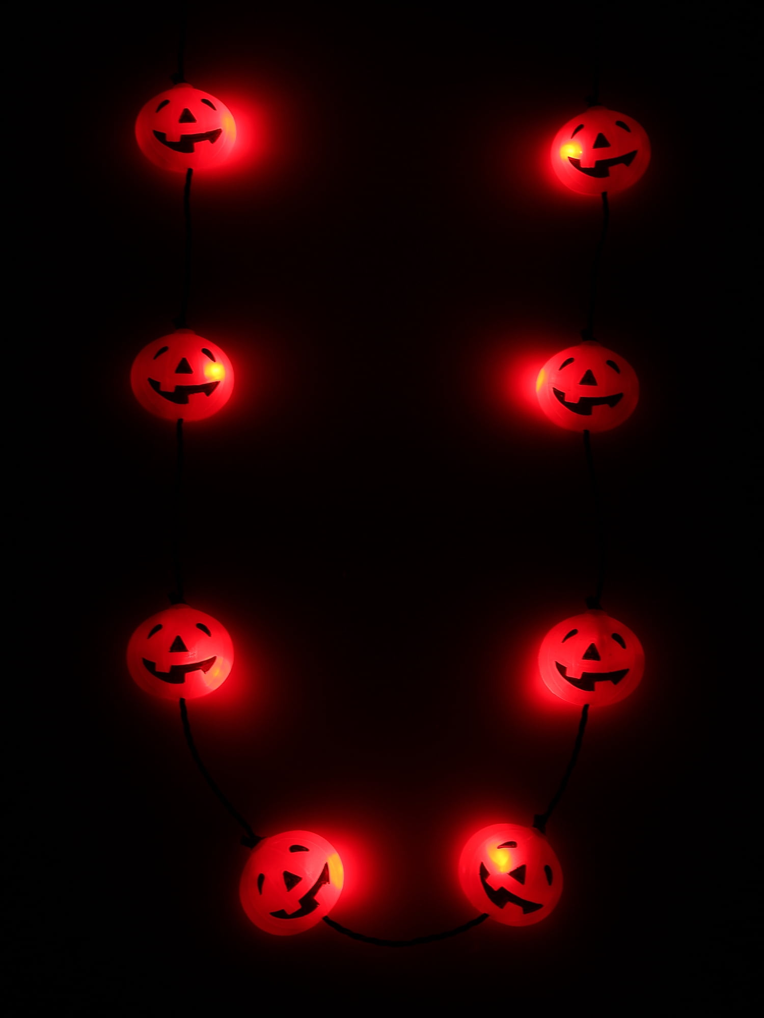 Way to Celebrate Jack-O-Lantern Light-Up Halloween Necklace, 1 Piece
