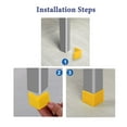 thumbnail image 7 of 10pcs Yellow Soft PVC Angle Iron Foot Pad L Shaped Edge Leg Cover 63 x 63mm, 7 of 7